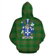 Mulock or Mullock Ireland Hoodie Irish National Tartan (Pullover) | Women & Men | Over 1400 Crests