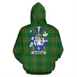 Scanlon or O'Scanlan Ireland Hoodie Irish National Tartan (Pullover) | Women & Men | Over 1400 Crests