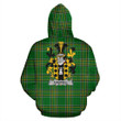 Castell Ireland Hoodie Irish National Tartan (Pullover) | Women & Men | Over 1400 Crests