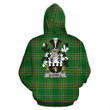 Aldwell Ireland Hoodie Irish National Tartan (Pullover) | Women & Men | Over 1400 Crests