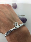 Claddagh Bangle Bracelet, 5571, Irish Claddaugh bracelet, Celtic bangle, Irish Jewelry, Celtic Jewelry TH5