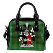 Neale Ireland Shoulder Handbag Irish National Tartan  | Over 1400 Crests | Bags | Water-Resistant PU leather