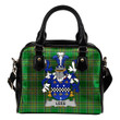 Lees or McAleese Ireland Shoulder Handbag Irish National Tartan  | Over 1400 Crests | Bags | Water-Resistant PU leather