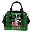 Barnewall Ireland Shoulder Handbag Irish National Tartan  | Over 1400 Crests | Bags | Water-Resistant PU leather