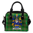 Shanley or McShanly Ireland Shoulder Handbag Irish National Tartan  | Over 1400 Crests | Bags | Water-Resistant PU leather