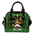 Noble Ireland Shoulder Handbag Irish National Tartan  | Over 1400 Crests | Bags | Water-Resistant PU leather
