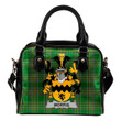 Morris Ireland Shoulder Handbag Irish National Tartan  | Over 1400 Crests | Bags | Water-Resistant PU leather