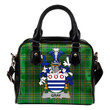 Gray Ireland Shoulder Handbag Irish National Tartan  | Over 1400 Crests | Bags | Water-Resistant PU leather