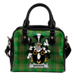 Mangan or O'Mangan Ireland Shoulder Handbag Irish National Tartan  | Over 1400 Crests | Bags | Water-Resistant PU leather