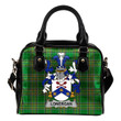 Lonergan or O'Lonergan Ireland Shoulder Handbag Irish National Tartan  | Over 1400 Crests | Bags | Water-Resistant PU leather