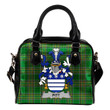 Pitt Ireland Shoulder Handbag Irish National Tartan  | Over 1400 Crests | Bags | Water-Resistant PU leather