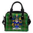 Trehy or O'Trehy Ireland Shoulder Handbag Irish National Tartan  | Over 1400 Crests | Bags | Water-Resistant PU leather
