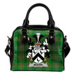 Moore Ireland Shoulder Handbag Irish National Tartan  | Over 1400 Crests | Bags | Water-Resistant PU leather