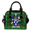 Tobin Ireland Shoulder Handbag Irish National Tartan  | Over 1400 Crests | Bags | Water-Resistant PU leather