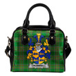 Cromwell Ireland Shoulder Handbag Irish National Tartan  | Over 1400 Crests | Bags | Water-Resistant PU leather