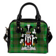 Foy or O'Fie Ireland Shoulder Handbag Irish National Tartan  | Over 1400 Crests | Bags | Water-Resistant PU leather