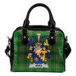 Shea or O'Shee Ireland Shoulder Handbag Irish National Tartan  | Over 1400 Crests | Bags | Water-Resistant PU leather