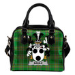 Basile Ireland Shoulder Handbag Irish National Tartan  | Over 1400 Crests | Bags | Water-Resistant PU leather