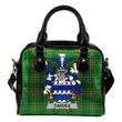Dardes or Dardis Ireland Shoulder Handbag Irish National Tartan  | Over 1400 Crests | Bags | Water-Resistant PU leather