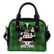 Lill Ireland Shoulder Handbag Irish National Tartan  | Over 1400 Crests | Bags | Water-Resistant PU leather