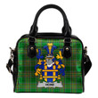 Hone or O'Hone Ireland Shoulder Handbag Irish National Tartan  | Over 1400 Crests | Bags | Water-Resistant PU leather