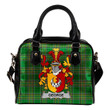 George Ireland Shoulder Handbag Irish National Tartan  | Over 1400 Crests | Bags | Water-Resistant PU leather