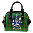 Archdall Ireland Shoulder Handbag Irish National Tartan  | Over 1400 Crests | Bags | Water-Resistant PU leather