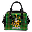 Mann Ireland Shoulder Handbag Irish National Tartan  | Over 1400 Crests | Bags | Water-Resistant PU leather