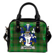 Mackesy Ireland Shoulder Handbag Irish National Tartan  | Over 1400 Crests | Bags | Water-Resistant PU leather