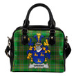 Greene Ireland Shoulder Handbag Irish National Tartan  | Over 1400 Crests | Bags | Water-Resistant PU leather