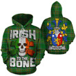 English Family Crest Ireland National Tartan Irish To The Bone Hoodie