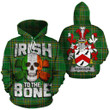 Kerrigan Family Crest Ireland National Tartan Irish To The Bone Hoodie