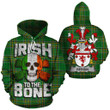 Bergin Family Crest Ireland National Tartan Irish To The Bone Hoodie