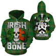 Daunt Family Crest Ireland National Tartan Irish To The Bone Hoodie