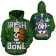 Chaloner Family Crest Ireland National Tartan Irish To The Bone Hoodie