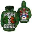 Trench Family Crest Ireland National Tartan Irish To The Bone Hoodie
