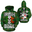 Kellett Family Crest Ireland National Tartan Irish To The Bone Hoodie