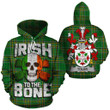 Toler Family Crest Ireland National Tartan Irish To The Bone Hoodie