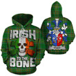 Trant Family Crest Ireland National Tartan Irish To The Bone Hoodie