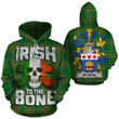 Bevens Family Crest Ireland National Tartan Irish To The Bone Hoodie