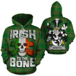 Mervyn Family Crest Ireland National Tartan Irish To The Bone Hoodie