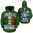 Millerd Family Crest Ireland National Tartan Irish To The Bone Hoodie