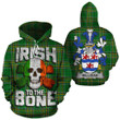 Milligan Family Crest Ireland National Tartan Irish To The Bone Hoodie