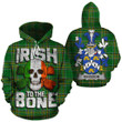 Kingdon Family Crest Ireland National Tartan Irish To The Bone Hoodie
