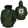O'Quirke Family Crest Ireland Background Gold Symbol Hoodie