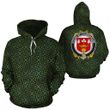 O'Hanraghan Family Crest Ireland Background Gold Symbol Hoodie