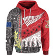 Anzac Day - Lest We Forget Hoodie Australia Indigenous and New Zealand Maori - Red | 1st New Zealand