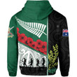 Anzac Day - Lest We Forget Hoodie Australia Indigenous and New Zealand Maori 2 | 1st New Zealand