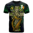 1stireland Ireland T-Shirt - Abraham Irish with Celtic Cross Tee - Irish Family Crest A7 | 1stireland.com