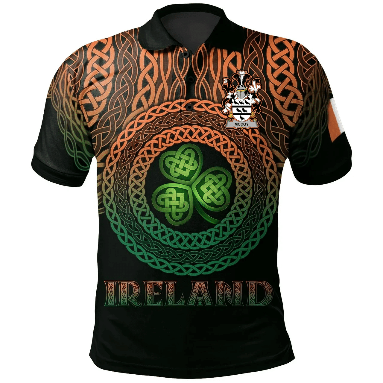 1stIreland Ireland Polo Shirt - McCoy Irish Family Crest Polo Shirt -  Pride A7